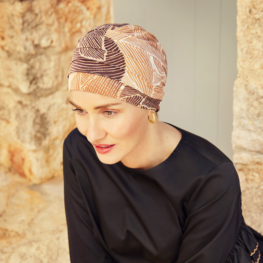 bonnet aspect turban en fibres de bambou
